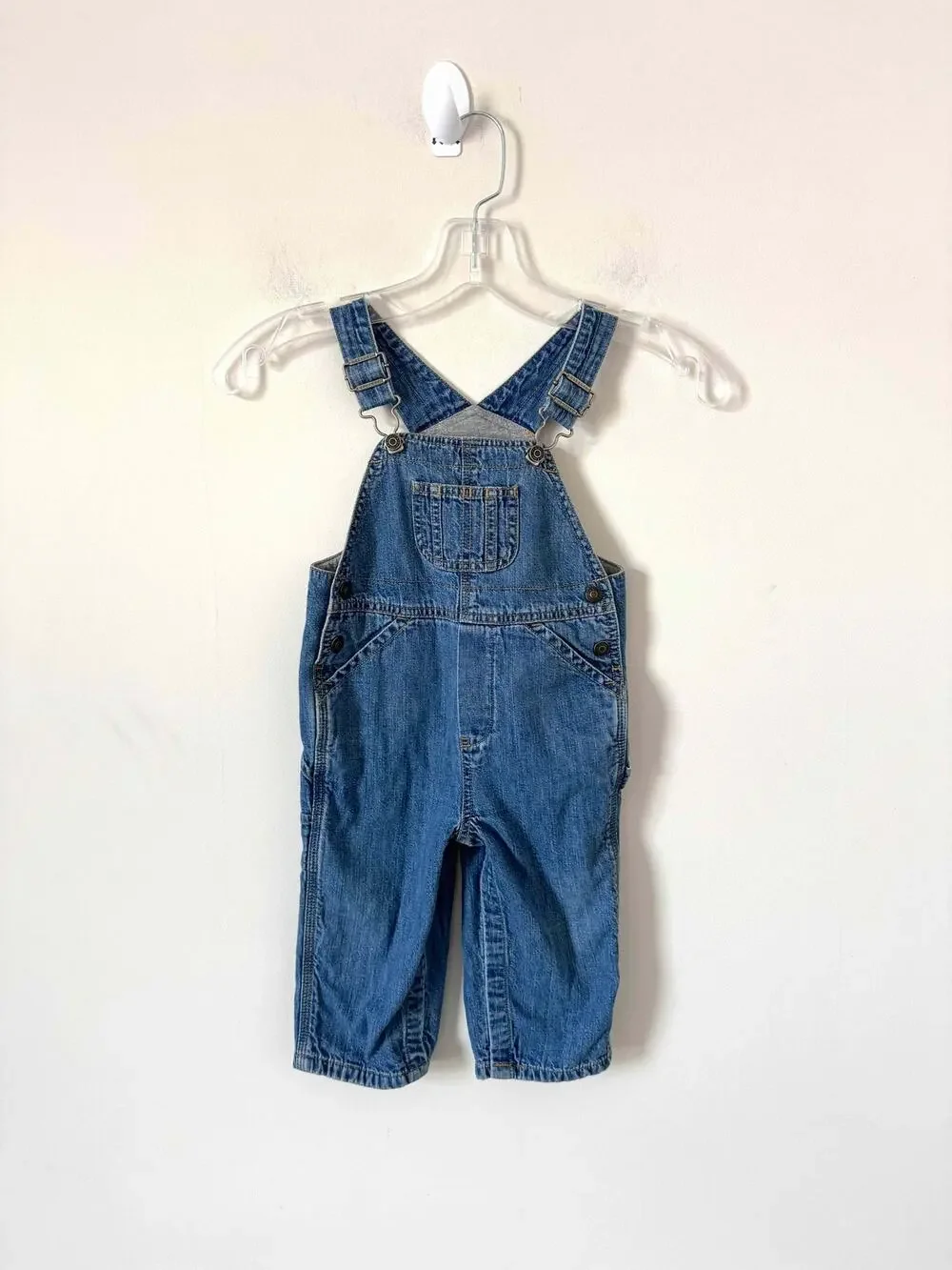 Gap Baby Toddler Lined Denim Overalls Jeans Blue Size 18-24 months